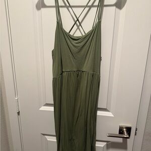 Old Navy Olive Backless Dress